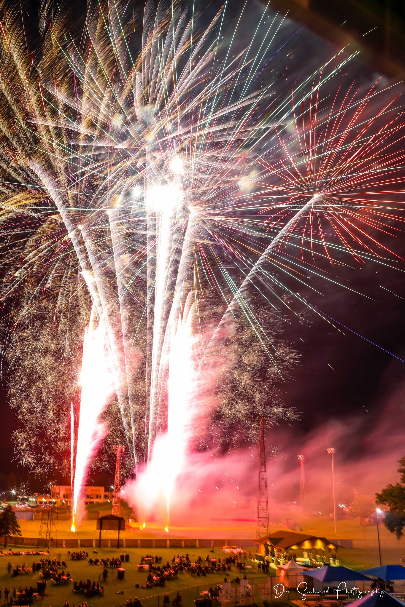 ball field blas fireworks