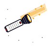 discover flashlight icon with stars